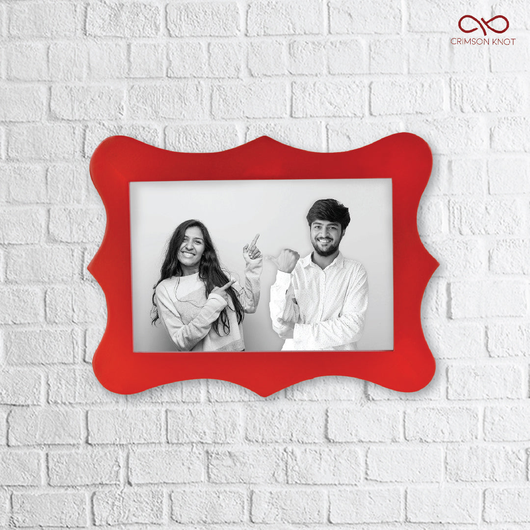 Wavy Photo Frame - Red