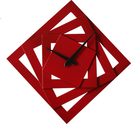Screw Design Wall Clock - Red