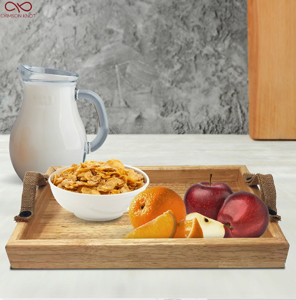Ottoman Tray with Jute handles- Large