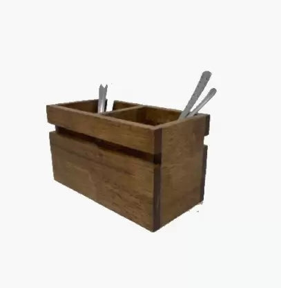 Wooden cutlery case