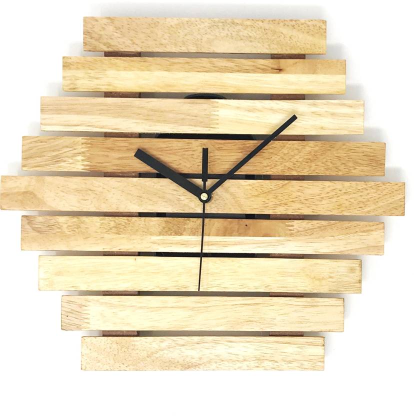 Slotted Clock Horizontal Slotted wall Clock - Natural – CrimsonKnot
