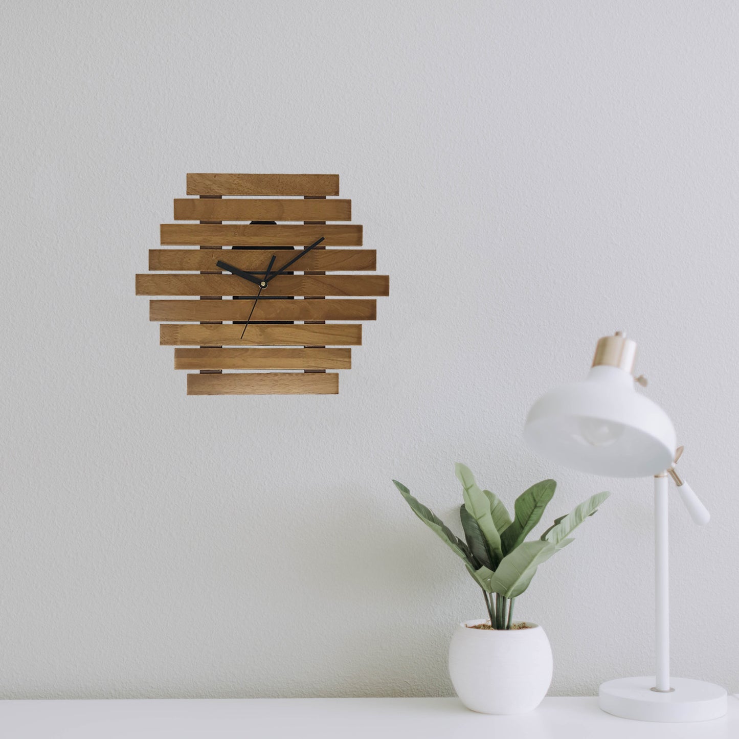 Horizontal Slotted Wall clock