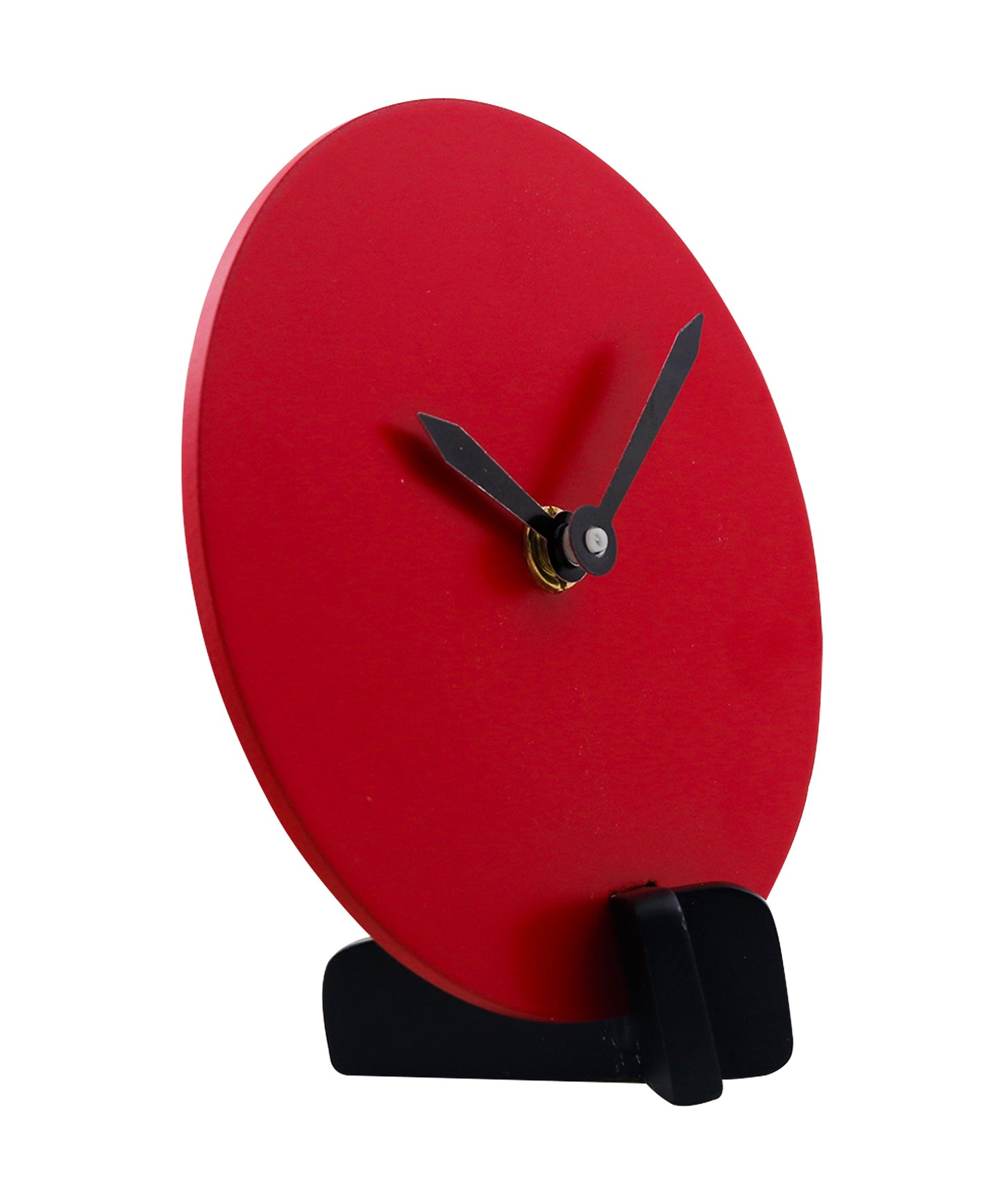 Round small Table clock - Red