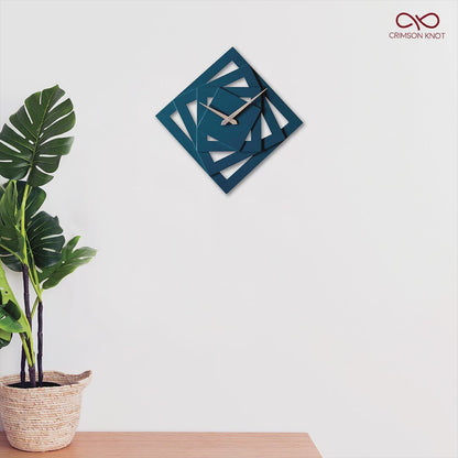 Screw Design Wall Clock - Blue