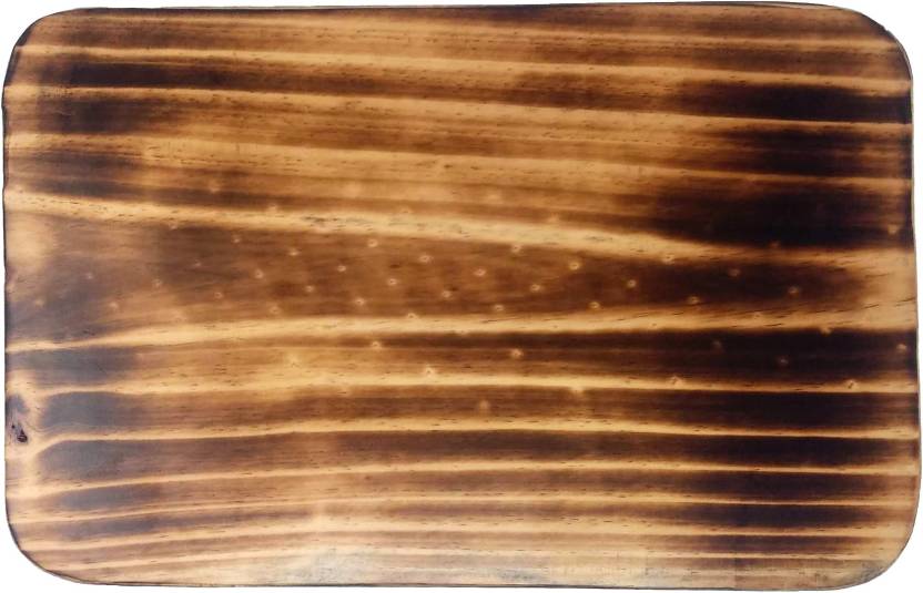 Curved Serving Tray - Pine Wood - Burnt Finish