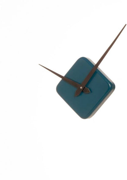 Square Small Wall Clock - Blue