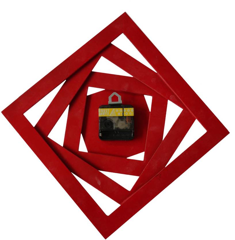 Screw Design Wall Clock - Red