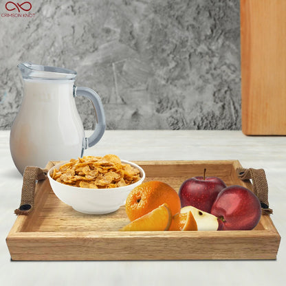 Ottoman Tray with Jute Handles - Small